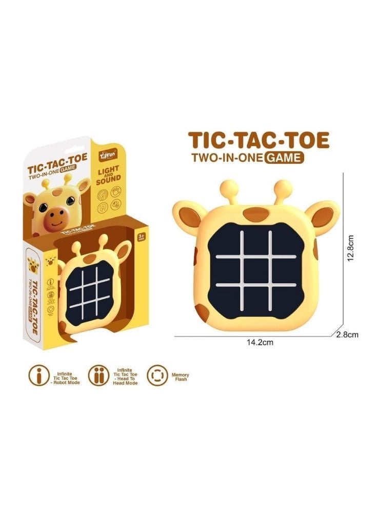 بريميم لعبة إكس أو على شكل زرافة كرتونية مع أضواء وأصوات - لعبة لوحية تعليمية للأطفال بدون شخصيات - Image 2